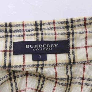 バーバリー BURBERRY シャツ 5 白 マルチカラー チェック柄 レギュラーカラー 長袖 /AU レディース