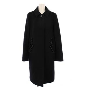 マックスマーラステュディオ Max Mara Studio ステンカラーコート アウター ロング ビジュー 黒 60861649000 /KH レディース