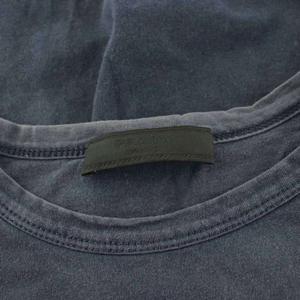 プラダ PRADA Tシャツ カットソー 半袖 クルーネック ロゴ刺繍 S 紺 ネイビー UJM506 /KU メンズ