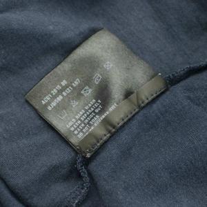 プラダ PRADA Tシャツ カットソー 半袖 クルーネック ロゴ刺繍 S 紺 ネイビー UJM506 /KU メンズ