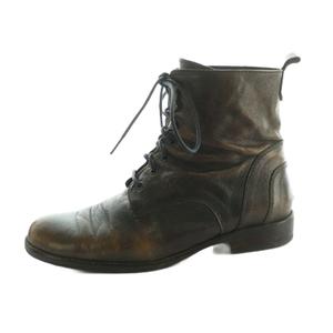 アニエスベー agnes b. ショートブーツ レースアップ 36 23.0cm ダークブラウン /MI レディース