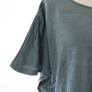 ミナペルホネン mina perhonen cirrus カットソー 半袖 蝶刺繍 36 青