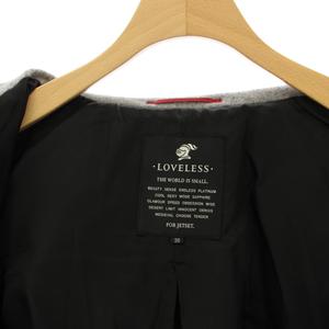 ラブレス LOVELESS バックプリーツ ダッフルコート ミドル丈 フーディ 38 グレー /KH レディース
