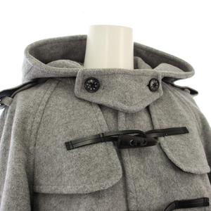 ラブレス LOVELESS バックプリーツ ダッフルコート ミドル丈 フーディ 38 グレー /KH レディース