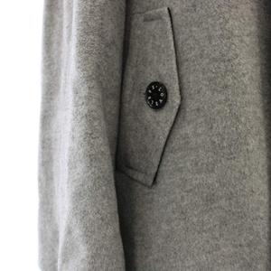 ラブレス LOVELESS バックプリーツ ダッフルコート ミドル丈 フーディ 38 グレー /KH レディース