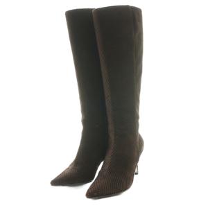 セルジオロッシ Sergio rossi ロングブーツ 35 茶 ブラウン /SS ■OS レディース