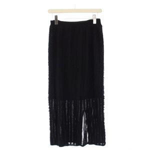イエナ IENA 23AW フリンジニットスカート タイト ロング 黒 23060900345030 /KH レディース