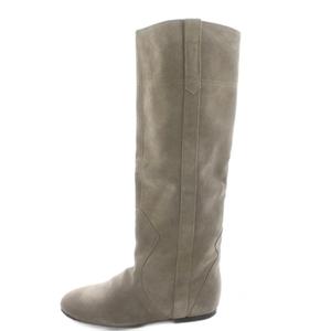 ファビオルスコーニ FABIO RUSCONI ロングブーツ スエード 37 ベージュ /AN44 レディース