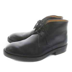 トッズ TOD'S チャッカブーツ レザー 6 黒 ブラック /KU メンズ