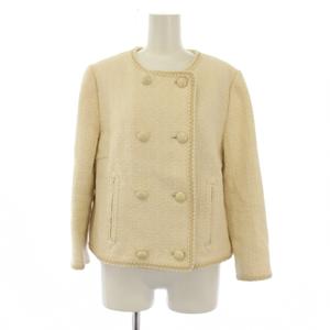 ポールスミス PAUL SMITH Paul+ ノーカラージャケット ツイード 46L ベージュ /BM レディース