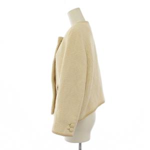 ポールスミス PAUL SMITH Paul+ ノーカラージャケット ツイード 46L ベージュ /BM レディース