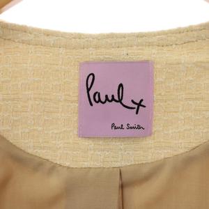 ポールスミス PAUL SMITH Paul+ ノーカラージャケット ツイード 46L ベージュ /BM レディース