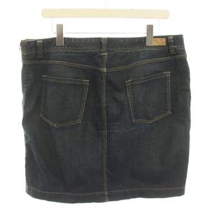 ポールスミス PAUL SMITH PINK デニムスカート ミニ 48L 紺 ネイビー USED加工 左サイドジップ /HN レディース