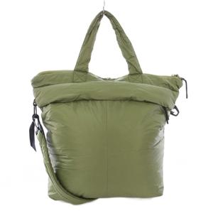 タイオン TAION GREEN LABEL RELAXING 2WAY ショルダーバッグ ハンドバッグ  ナイロン ダウン ワンカラー カーキ /BB レディース