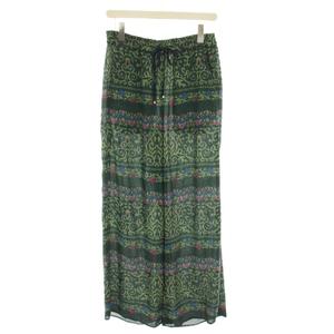 イエナ IENA LA BOUCLE 24AW ぼかしプリントパンツ ワイド 総柄 38 グリーン 24030914377040 /YM レディース