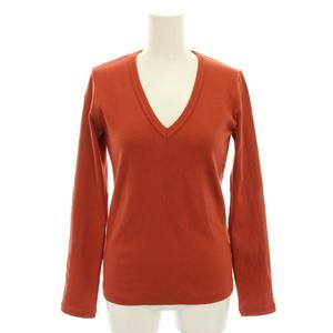 未使用品 イエナ IENA ラ ブークル LA BOUCLE 25SS コンパクトベアVネックカットソー Tシャツ ロンT 長袖 タグ付き F オレンジ 25070914392010 /YT レディース