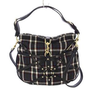 ディーゼル DIESEL ハンドバッグ ショルダーバッグ 2WAY チェック柄 黒 /TK レディース