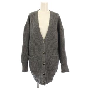 未使用品 イエナ IENA 22AW カーヴィーフォルムカーディガン ニット 長袖 F グレー 22080900381040 /TK レディース