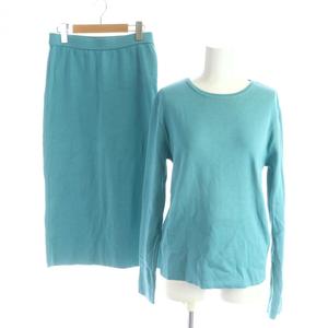 イエナ IENA セットアップ カットソー タイトスカート 青 ブルー ラウンドネック 長袖 /AP レディース