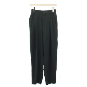 6 ROKU BEAUTY&YOUTH B&Y ロク ビューティーアンドユース GEORGETTE TUCK PANTS ジョーゼットタックパンツ スラックス ジップフライ ストレッチ 無地 34 緑 グリーン 8614-202-0300 /BB レディース