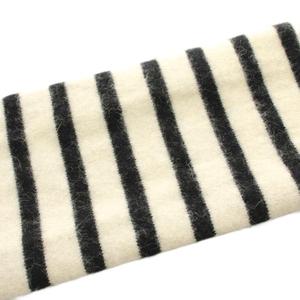 ポールスミス PAUL SMITH マフラー ボーダー柄 ウール アンゴラ混 白 ホワイト 黒 ブラック /AN43 レディース