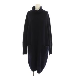 イエナ IENA ウールカシミヤハイネックチュニックプルオーバー ニット ワンピース 長袖 紺 ネイビー 21080900724030 /YM レディース