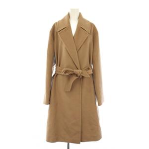 マックスマーラステュディオ Max Mara Studio ベルテッドコート ガウンコート チェスターコート ロング 42 茶 24260161926 /KH レディース