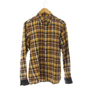 ケネスフィールド KENNETH FIELD シャツ S イエロー チェック柄 ボタンダウンカラー 長袖 /JP メンズ