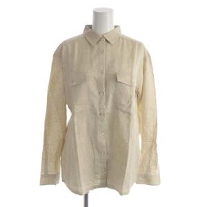 マドモアゼルノンノン mademoiselle NON NON シャツ 42 ベージュ 長袖 レギュラーカラー フラップポケット /AP メンズ
