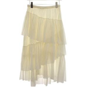 イエナ IENA 20SS ティアードスカート 綿 34 白 /RE レディース