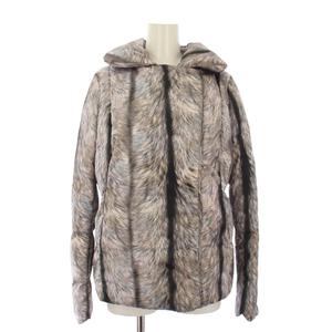 エムエムシックス メゾンマルジェラ MM6 Maison Margiela トロンプルイユ ファープリント ダウンジャケット 38 グレー 32AM018042255 /KH レディース