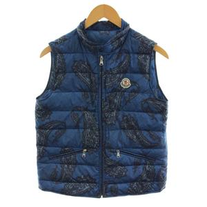 モンクレール MONCLER GUI IMPRIME GILET ダウンベスト ペイズリー柄 アウター ナイロン 14 164cm 青 ブルー B19544332405 53832 /AN27 キッズ