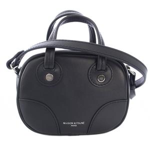 メゾンキツネ MAISON KITSUNE BOOGIE ハンドバッグ ショルダーバッグ ポシエット 2WAY レザー 紺 MW0514LC0044 /TK レディース