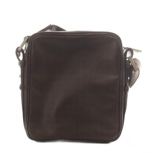ジバンシィ GIVENCHY ショルダーバッグ 総柄 ロゴ PVC レザー 茶 