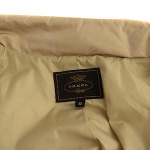 トッカ TOCCA ダウンコート ロング ジップアップ 0 ベージュ /BM レディース