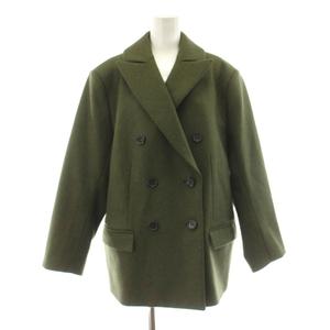 アンタイトル UNTITLED ウールメルトン ピーコート ショート 2 カーキ 153-99504 /KU レディース