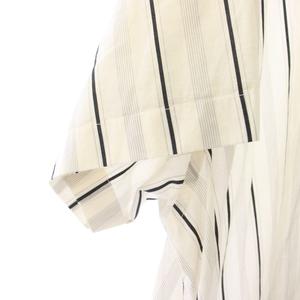 メゾンマルジェラ 4 Maison Margiela 4 20SS オーバーサイズシャツ ブラウス ストライプ 七分袖 XS アイボリー S51DL0335 /HN レディース