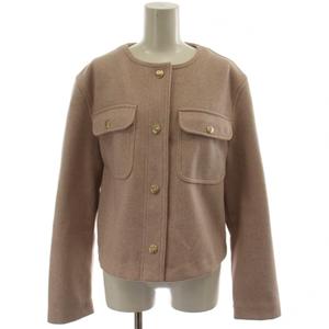 ザラ ZARA ノーカラージャケット EUR M ピンク 長袖 金ボタン /GG レディース