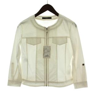 未使用品 ビッキー VICKY ブルゾン ジャケット 1 白 長袖 ノーカラー /GG レディース