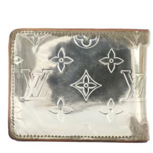 ルイヴィトン LOUIS VUITTON ポルトフォイユ スレンダー モノグラム ミラー 二つ折り財布 シルバー色 Ｍ80806 /HN メンズ