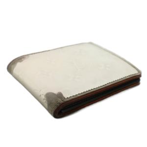 ルイヴィトン LOUIS VUITTON ポルトフォイユ スレンダー モノグラム ミラー 二つ折り財布 シルバー色 Ｍ80806 /HN メンズ