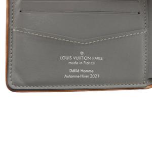 ルイヴィトン LOUIS VUITTON ポルトフォイユ スレンダー モノグラム ミラー 二つ折り財布 シルバー色 Ｍ80806 /HN メンズ