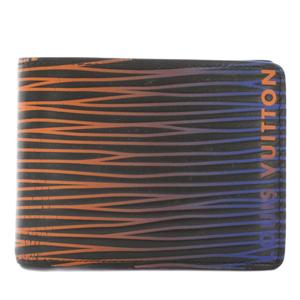 ルイヴィトン LOUIS VUITTON ポルトフォイユ スレンダー エピ XL 二つ折り財布 レザー グラデーション オレンジ 青 ブルー M82585 /HN メンズ
