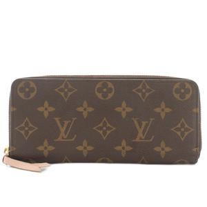 ルイヴィトン LOUIS VUITTON ポルトフォイユ クレマンス 長財布 モノグラム 小銭入れ ラウンドファスナー 茶 ブラウン M60742 /HN レディース