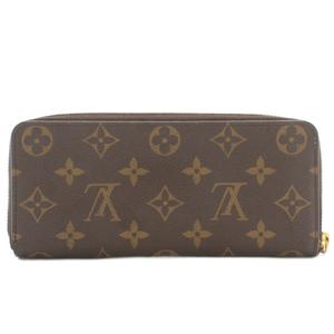 ルイヴィトン LOUIS VUITTON ポルトフォイユ クレマンス 長財布 モノグラム 小銭入れ ラウンドファスナー 茶 ブラウン M60742 /HN レディース