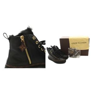 ルイヴィトン LOUIS VUITTON ステラーライン ハイカット モノグラム スニーカー シューズ レザー 36 黒 ブラック MS0168 /YT レディース