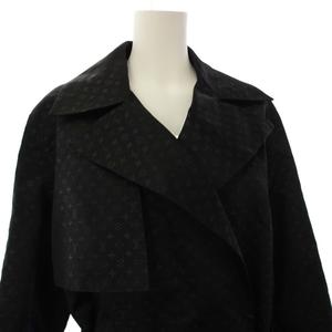 ルイヴィトン LOUIS VUITTON モノグラム メタリック トレンチコート ロング 38 黒 /KH レディース