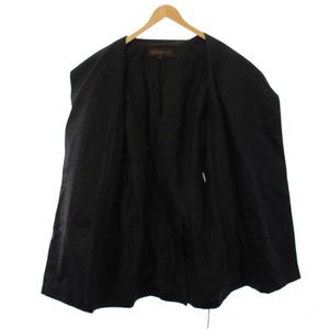 ルイヴィトン LOUIS VUITTON モノグラム メタリック トレンチコート ロング 38 黒 /KH レディース