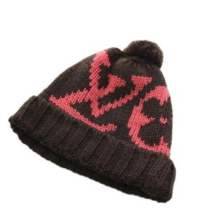 ルイヴィトン LOUIS VUITTON モノグラム ボネ グランフロア ニットキャップ ビーニー 帽子 ポンポン ウール ピンク 茶 ブラウン M72398 /AN8 ■OH レディース