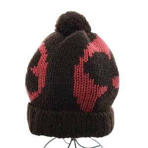 ルイヴィトン LOUIS VUITTON モノグラム ボネ グランフロア ニットキャップ ビーニー 帽子 ポンポン ウール ピンク 茶 ブラウン M72398 /AN8 ■OH レディース
